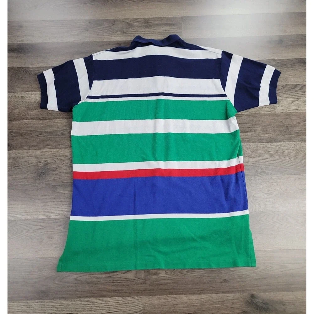 Vintage 90s Polo Ralph Lauren Shirt Large USA Made Striped Soft Cotton Mens Rare